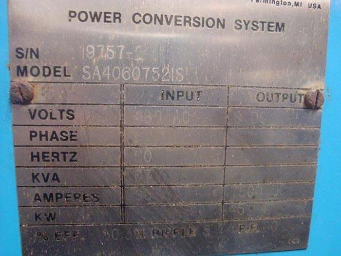 Used DYNAPOWER 7500A / 6V RECTIFIER - Item#022