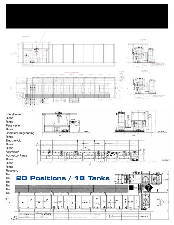 Used AUTOMATED TIN BARREL PLATING SYSTEM