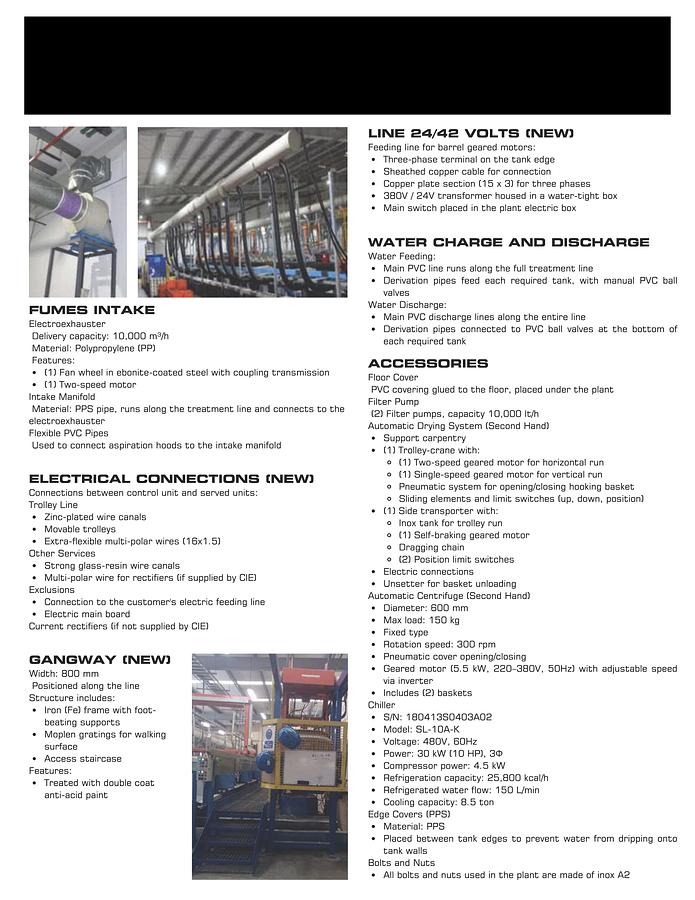 Used AUTOMATED TIN BARREL PLATING SYSTEM