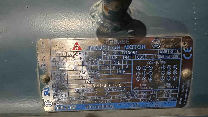 Used TECO-Induction Motor-Item#462