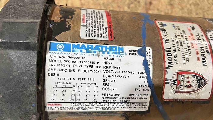 Used MARCH 2HP-Pump-Item#689