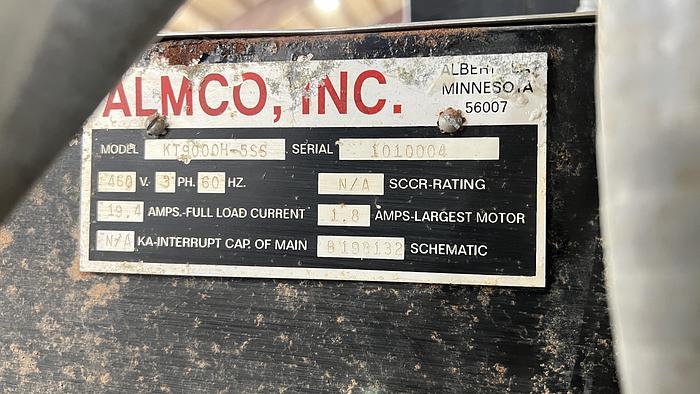 Used ALMCO, INC. Stainless Parts Washer