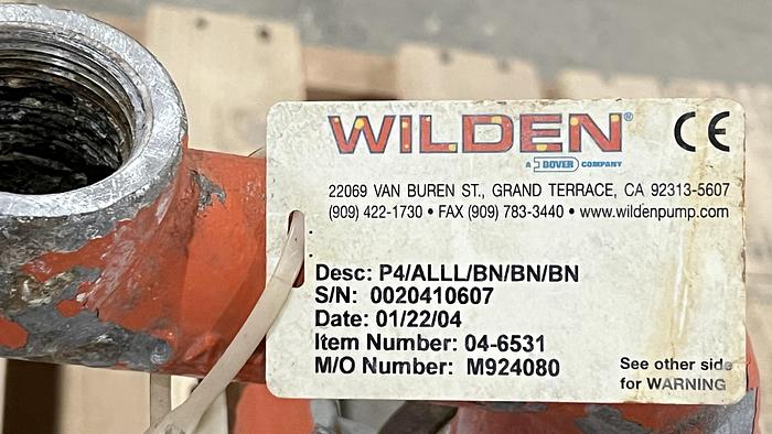 Used 1 1/2" Wilden #4- Aluminum/Poly