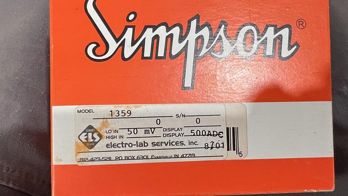 Simpson 500 Amp Analog Gauge