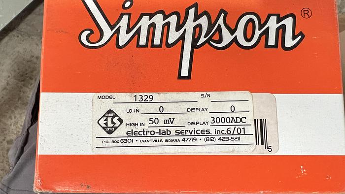 Simpson 3,000 Amp Analog Gauge