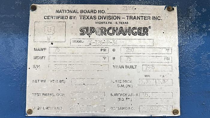 Used SuperChanger/ Heat Exchanger