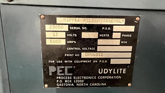 Used PEC Ripple Filter- 12V 5,000A