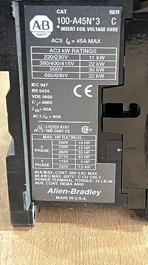 Used Allen Bradley Contactor