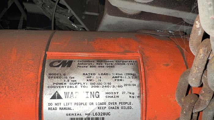 Used CM Series 635- Motor Driven Trolley