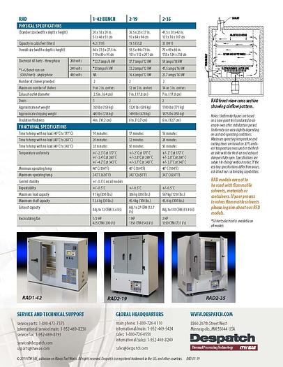 Used DESPATCH OVEN-Item#297