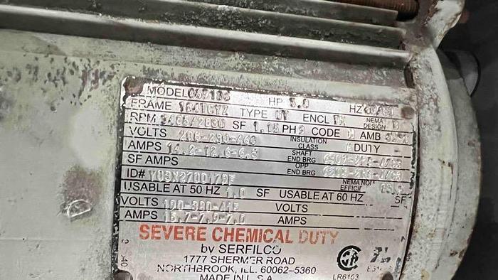 Used SERFILCO Severe Duty Vertical Pumps-Item#620