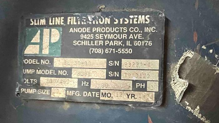 Used Slim Line 30-30 Filter Chamber-Item#610