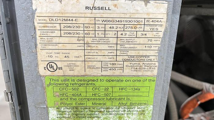 Used Russell Remote Condenser