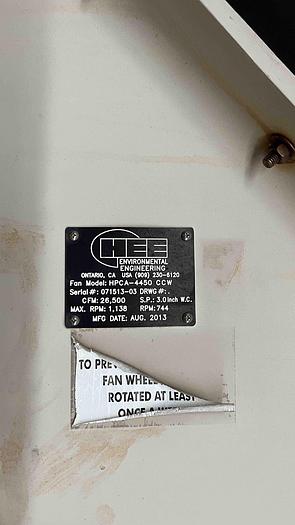 Used HEE Environmental Engineering Exhaust Blowers-Item#384