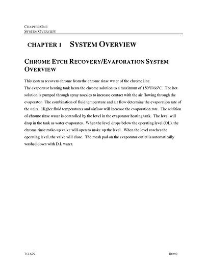 Used CHEMTECH CHROME ETCH RECOVERY EVAPORATOR-S.S.-Item#214
