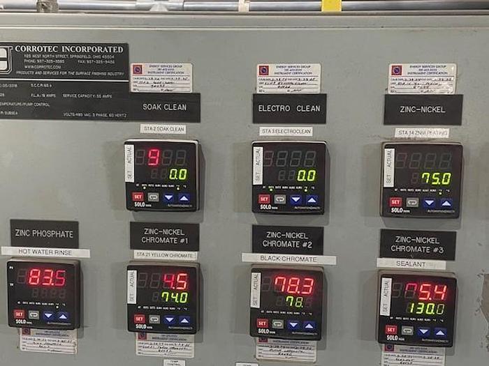 Used SEMI AUTOMATED ZINC-NICKEL RACK LINE