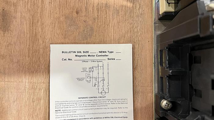Allen Bradley 509 Magnetic Motor Controller