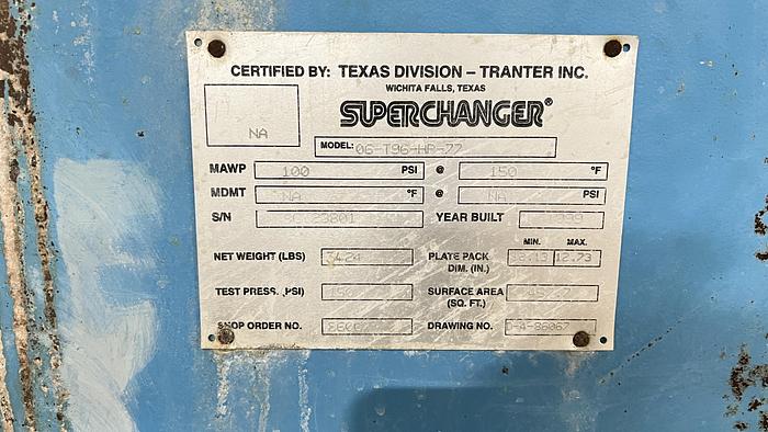 Used SuperChanger/ Heat Exchanger