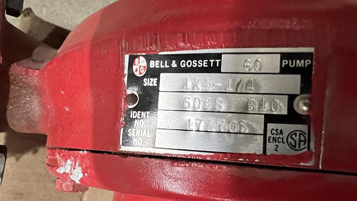 Used Bell & Gossett- Waste Pump