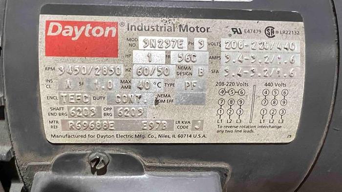 Used DAYTON-1HP Motor-Item#675