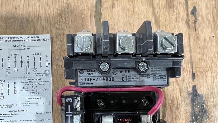 Allen Bradley 500 Feed-Through Contactor
