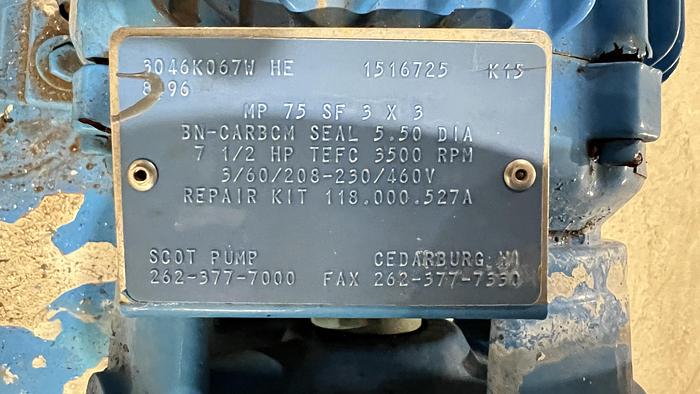 Used 7.5 HP Pumping System