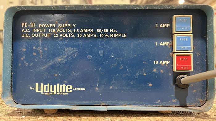 Used Udylite Table Top Rectifier/ 12V 10A