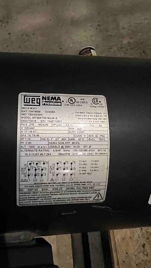 Used WEG 7.5Hp NEMA Premium Pump-Item#472