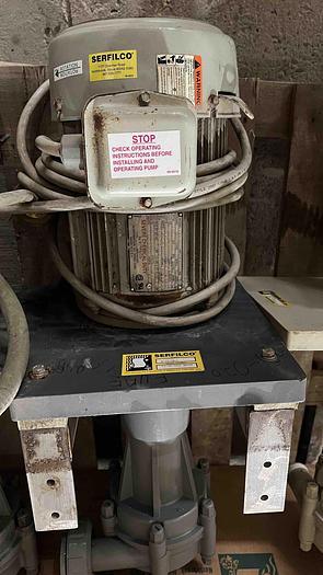 Used Serfilco 7.5 HP Vertical Pump-Item#400