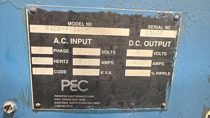 Used PEC 6V 4,000A