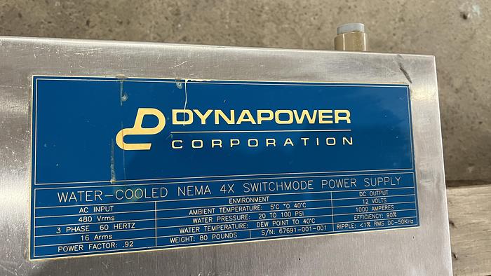 Used 12V 1000A Water Cooled Dynapower