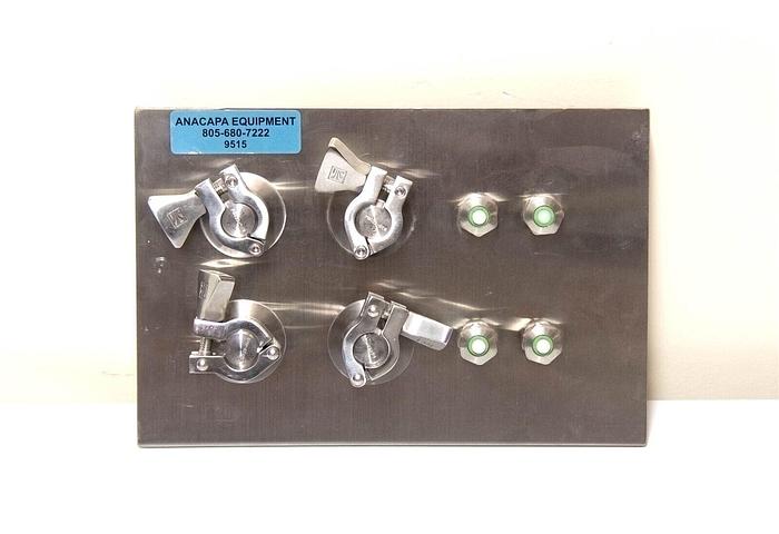 Used Stainless Steel 1" Tri Clamp Manifold w/ Multiple Ports USED (9515)R