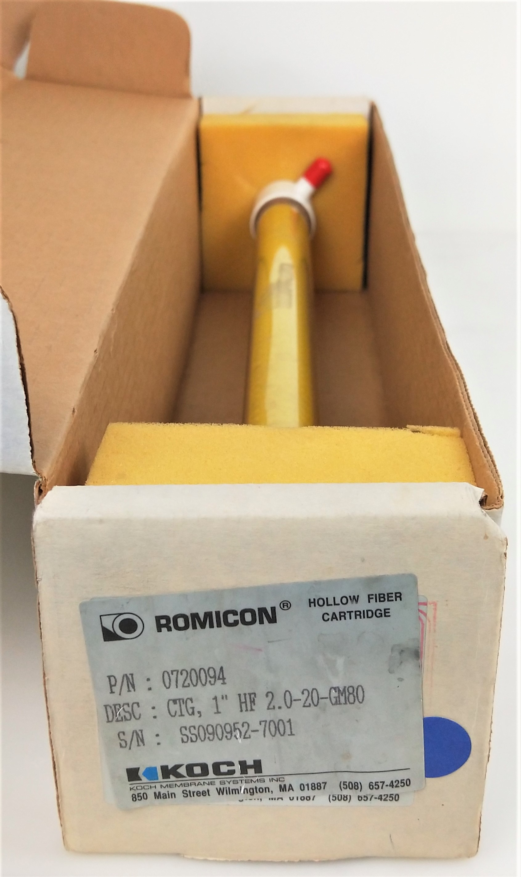 New Open Box Koch Romicon 0720094 Hollow Fiber Cartridge - GM80