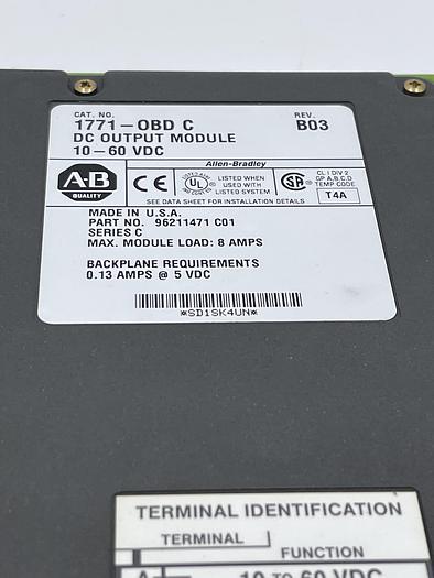 Used Allen-Bradley 1771-OBD C REV B03 