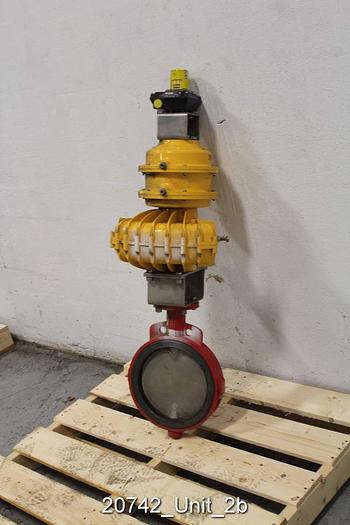 Used Kinetrol Air Operated Butterfly Valve, 10", Electro-Pneumatic Positioner #20742