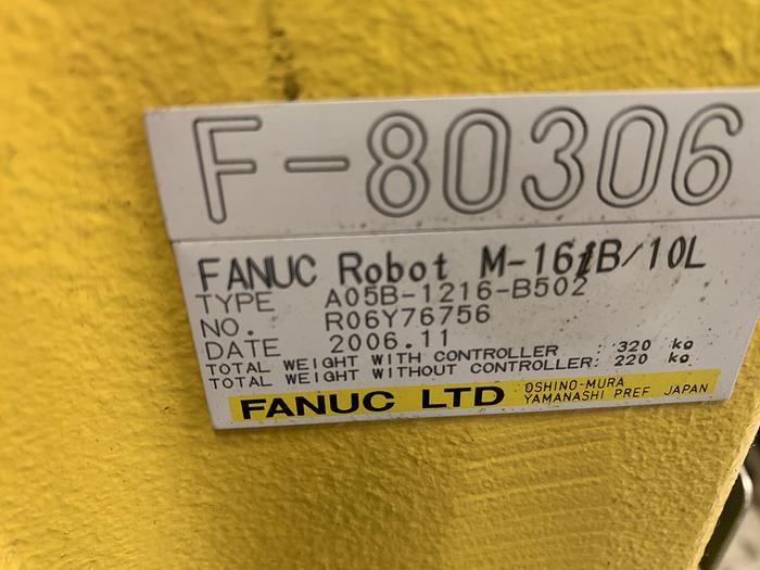 Used FANUC M16iB/10L WITH RJ3iC (R30iA) CONTROLLER