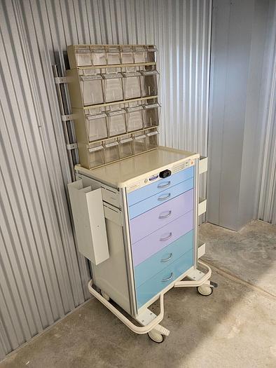 Used Armstrong A-Smart Crash Cart (6-Drawer w/Electric Key Code Lock)