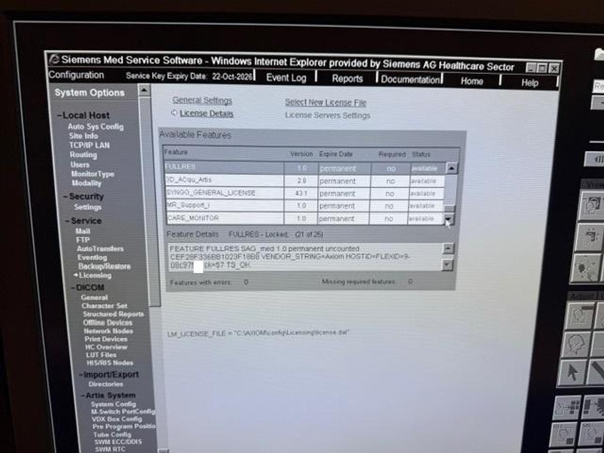 Used Siemens Axiom Artis zee Multi-Purpose Lab