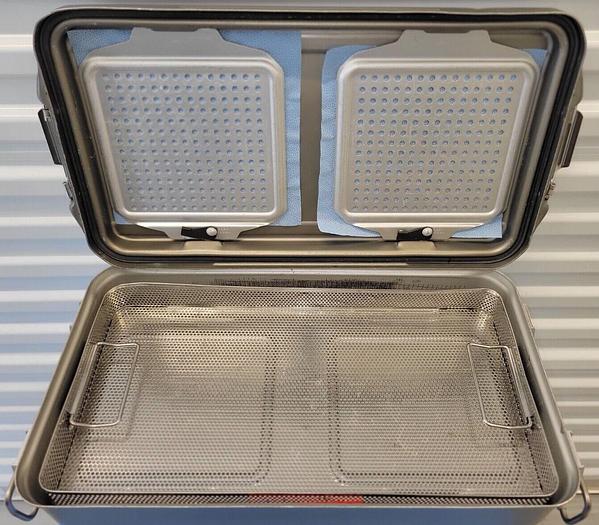 Used Baxter V. Mueller Genesis Instruments Sterilization Case  21.5"L × 12"D × 3.25"H