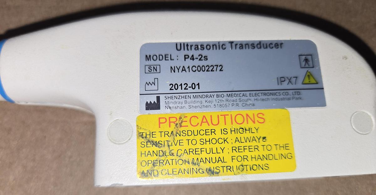 Used Mindray P4-2s Cardiac Ultrasound Transducer