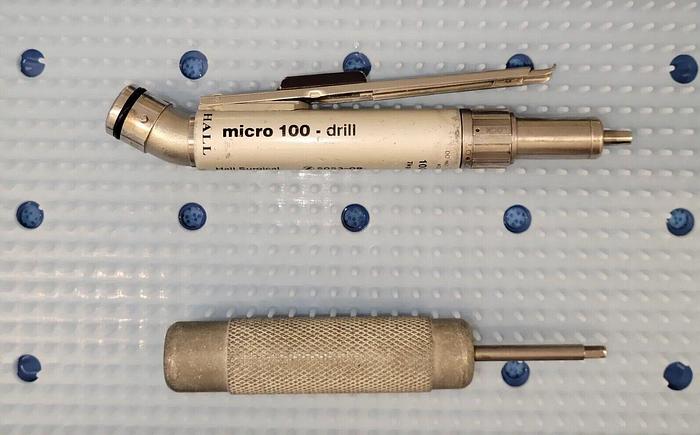Used Hall Surgical 5053-09 Micro 100 Drill & 5052-10 Hose & Hex Wrench & Case