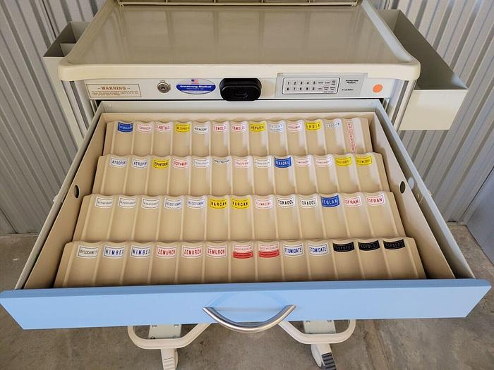 Used Armstrong A-Smart Crash Cart (6-Drawer w/Electric Key Code Lock)