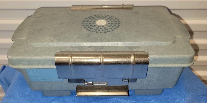 Used STERIS TG28AA STERILIZATION CASE W/INSIDE TRAY (10.5"L × 6.5"D × 3"H)