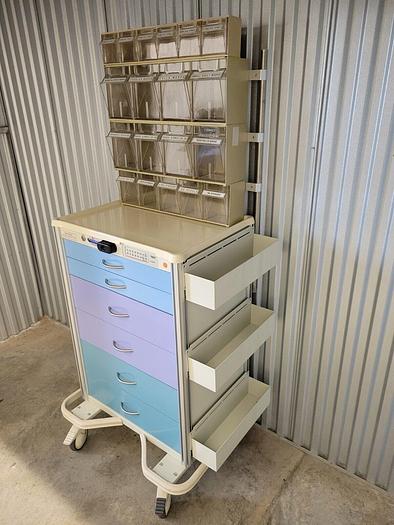Used Armstrong A-Smart Crash Cart (6-Drawer w/Electric Key Code Lock)