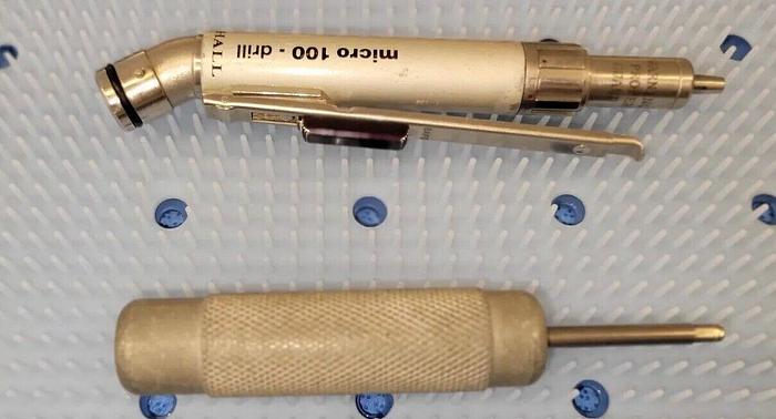 Used Hall Surgical 5053-09 Micro 100 Drill & 5052-10 Hose & Hex Wrench & Case