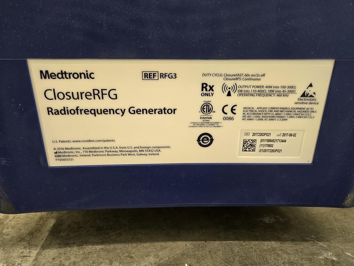 Used Medtronic COVIDIEN RFG3 ClosureRFG Generator