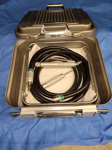 Used HALL 5053-11 Micro 100 Sagittal Saw w/Hose, Hex, & Genesis Autoclavable Case