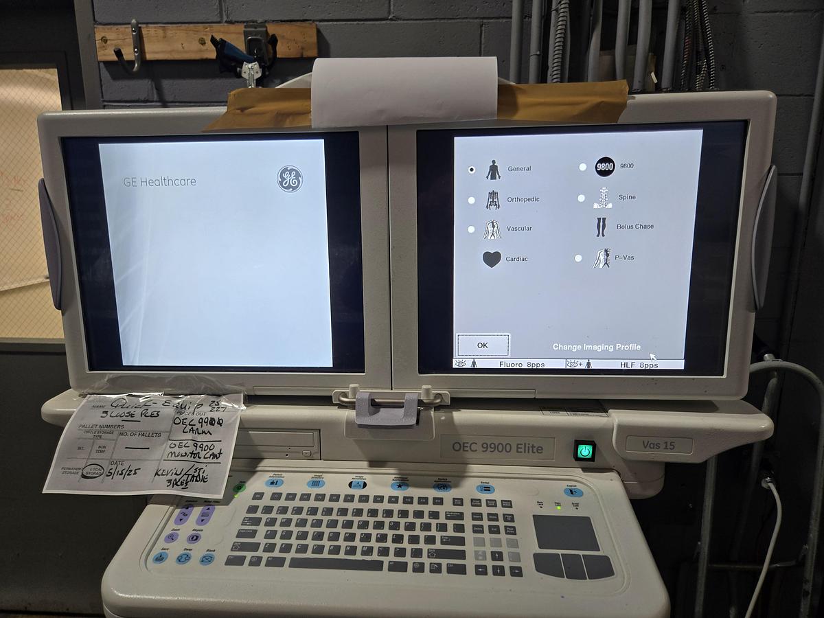 Used GE OEC 9900 ELITE Vas 15 C-ARM SYSTEM (12" II)
