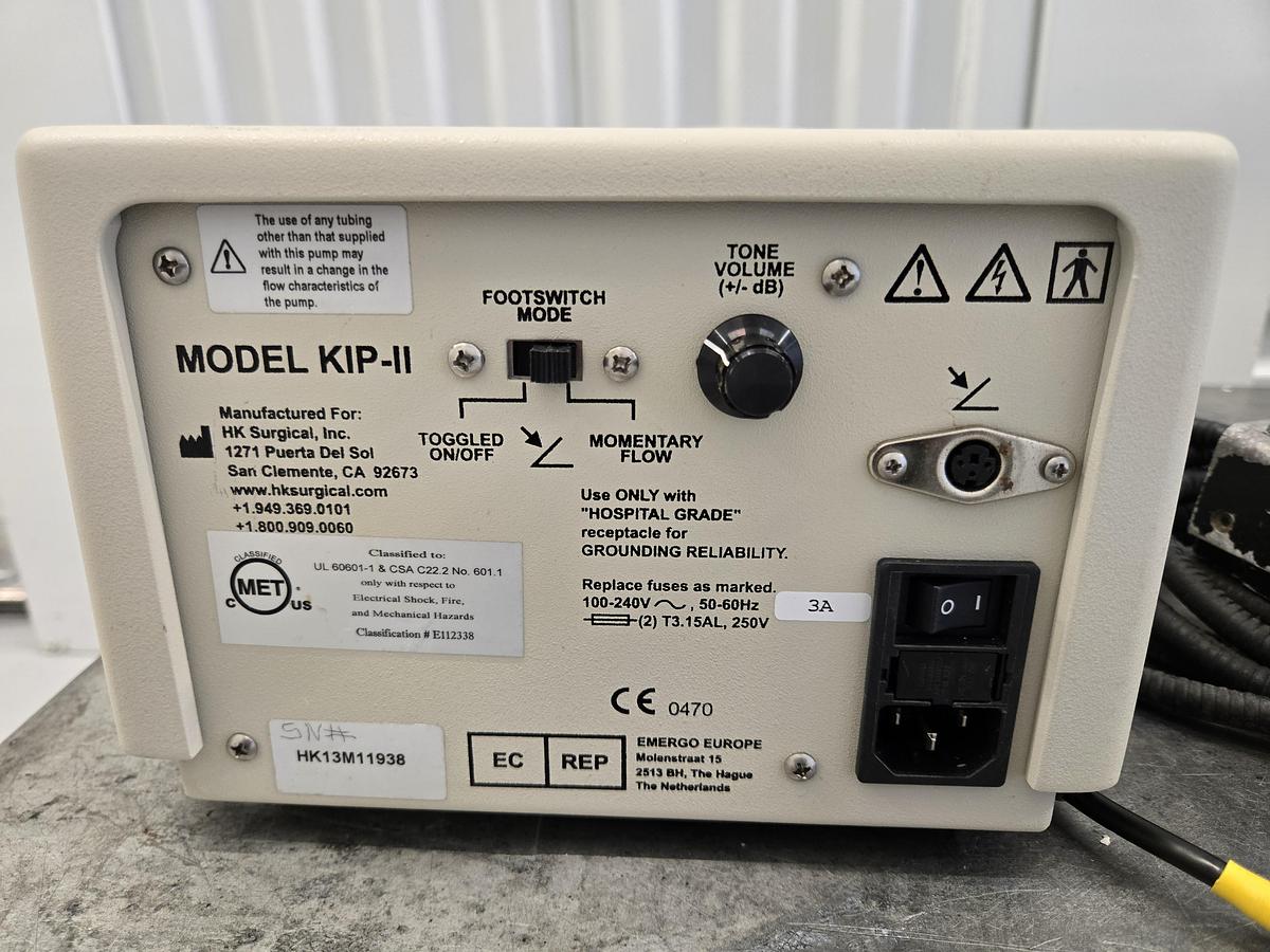 Used HK Surgical KIP-II Klein Infiltration Pump