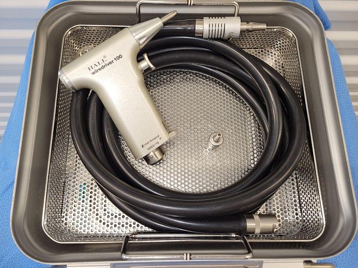 Used Hall Surgical 5053-13 Wiredriver 100 w/5052-10 Hose & Autoclavable Case